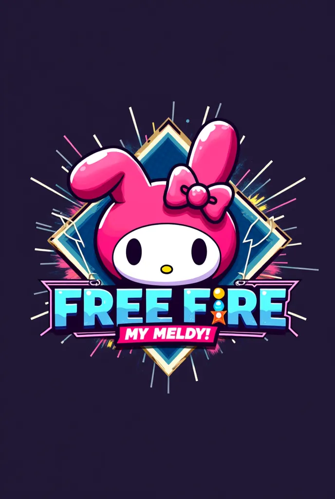 Logo de free fire con My Melody 