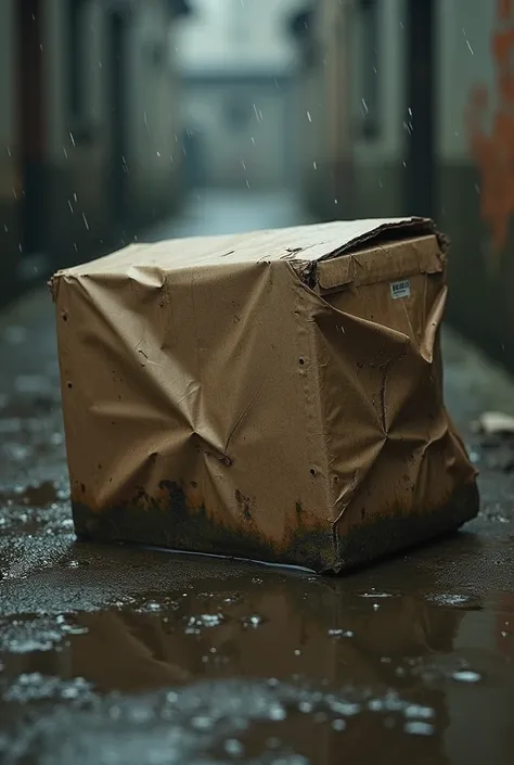 Very wet cardboard 