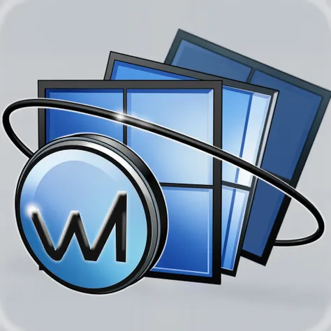 Windows Media Player logo, respecting the characteristics of the reference.