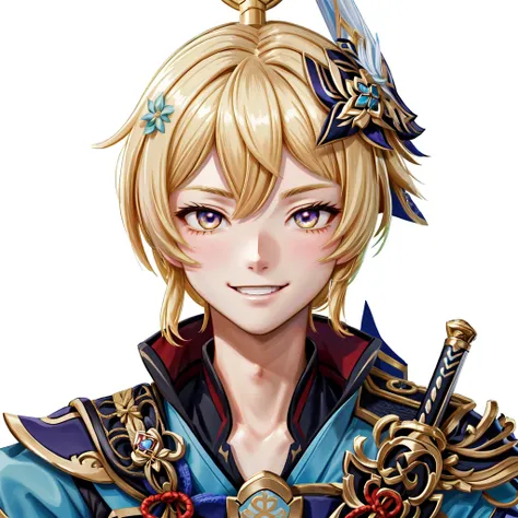  Close up of a sword and a person holding a sword,  Ayaka from Genshin Impact , Genshin Impactのキャリング,  Ayaka from Genshin Impact ゲーム,   Genshin Impact character  , Grinning male bard, Genshin Impact&#39;s Zhongli, [[[[Laughing evilly]]]], Genshin Impact Wi...