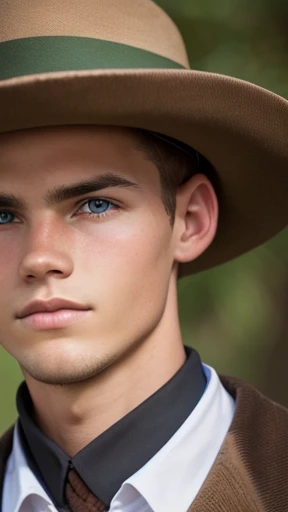  A Young Man . Boer focus on the face 