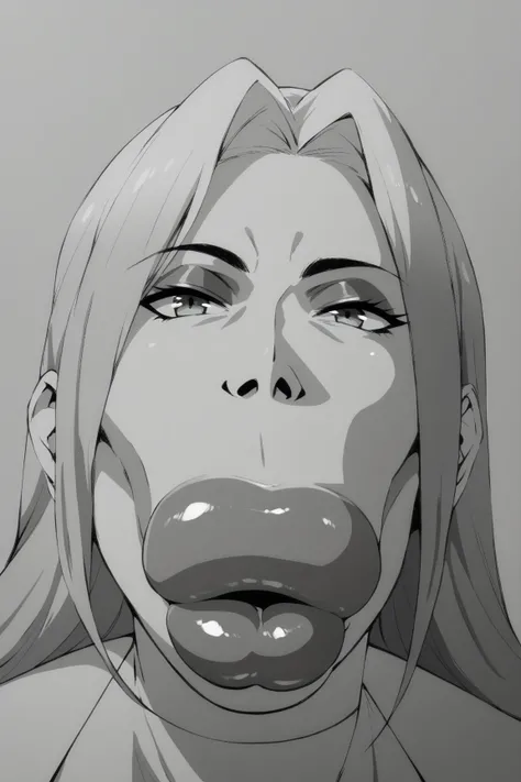  Anime style, fat woman with big lips gives a fellatio ,((NSFW)),((( giant lips , Bimbo))).