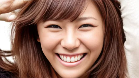 Images for PC wallpapers 、(a portrait with sharp focus and crisp quality, highlighting the subject's facial features,  sharp focus , Clear Images)、(((One person)))、 Japanese women、 close-up photo of a woman's face、 depicting a face in the center of the scr...