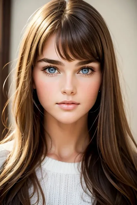 Brooke Shields, Nordic eyes, bangs, (((masterpiece, 16yo)))