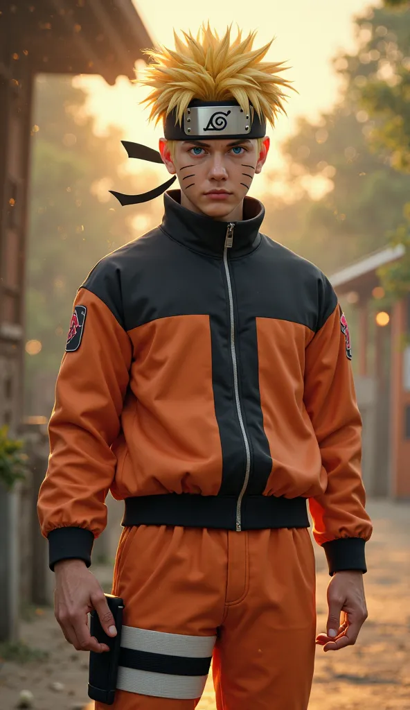 Claro! Aqui está o prompt ajustado para garantir que o retrato de Naruto Uzumaki seja o mais realista possível, com foco na transformação dele em uma pessoa real:

"Create an ultra-realistic, cinematic full-body portrait of a human version of Naruto Uzumak...