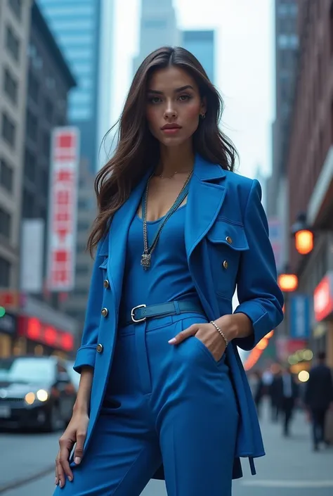 cool blue newyork outfit