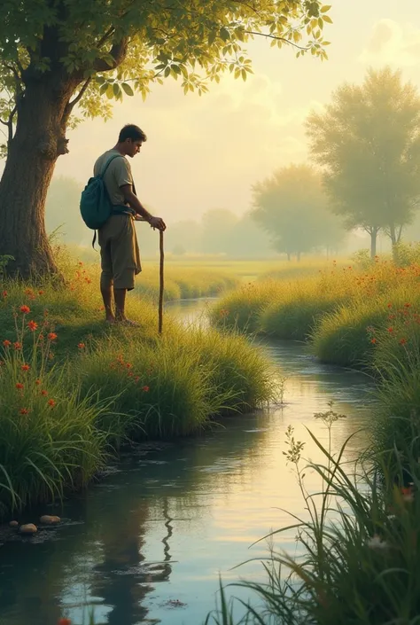 Once upon a time, in a peaceful village, there lived a kind-hearted farmer. Every morning, before the sun rose, he would set out to fetch clean water from a distant stream. But little did he know, a valuable lesson awaited him..."