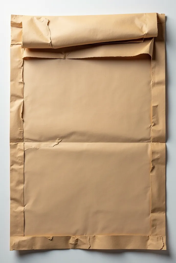 medical exam cover on cardboard paper with folds and creases for clamp