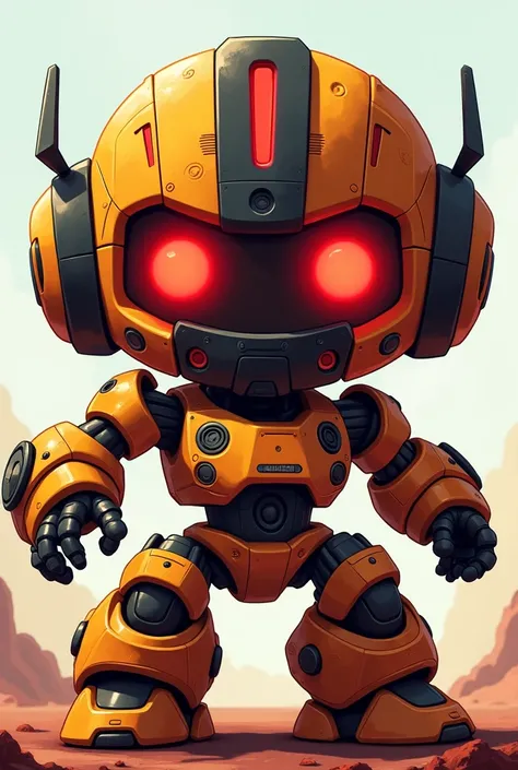 Anime style

Little 
Robot
1. **Red and Black**: To reflect the lava base's surroundings and give it an imposing and powerful look.
2. **Yellow and Orange**: Warm colors that resemble fire and lava, creating an energetic and dynamic appearance.
3. **Silver...