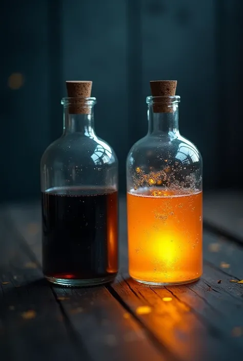  Shadow and Light Potions : Mysterious drinks ,  one dark like night and another luminous like dawn .  Each one offers temporary powers :  the dark pocon allows night vision and increases stealth,  while light brings mental clarity and magic force .