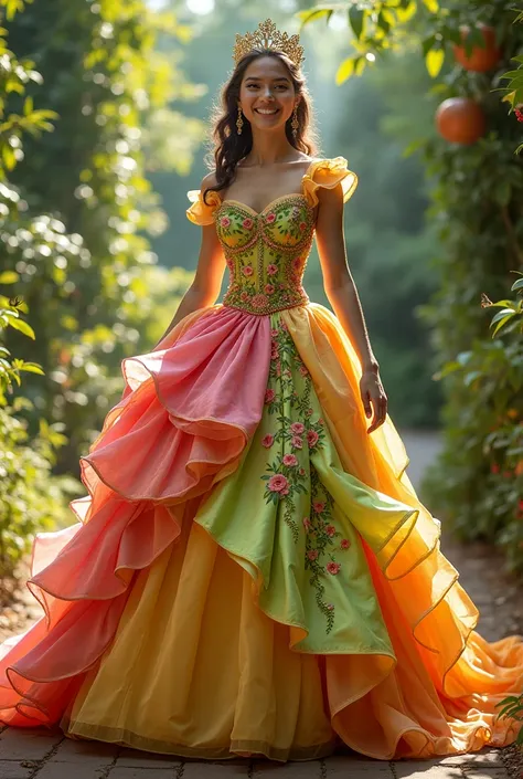 Melon quinceañera dresses