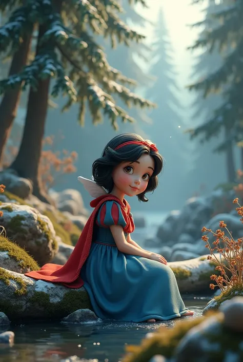 CREATE SITTING SNOW WHITE IN 3D