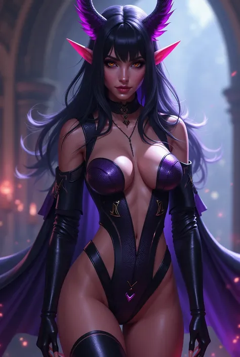 Selena from the Mobile Legends Bang Bang game in a revealing outfit