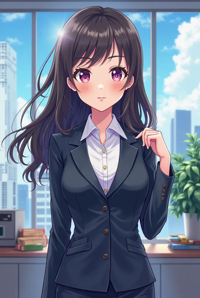 Female lawyer pretty anime cartoon