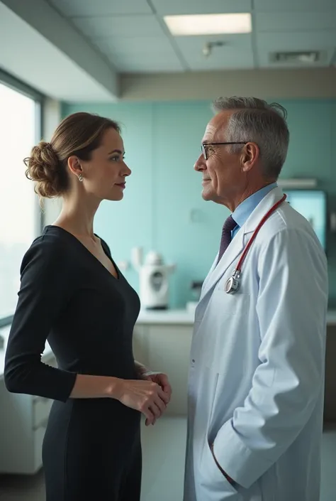 Attractive mature woman and attractive doctor 