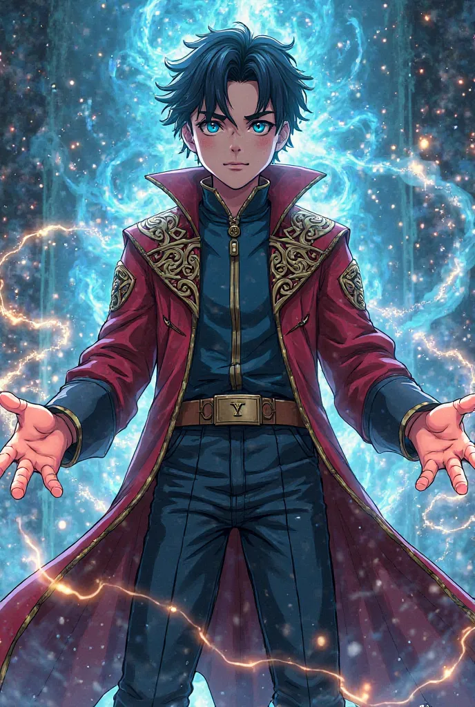 Create an anime style character of Wiccan from the MCU 