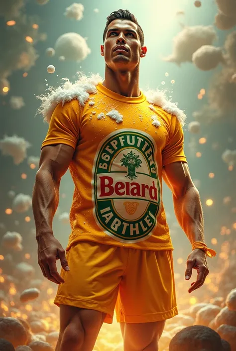 Create Cristiano Ronaldo with a beer costume 