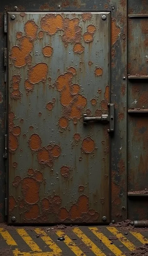 old rusty metallic door texture