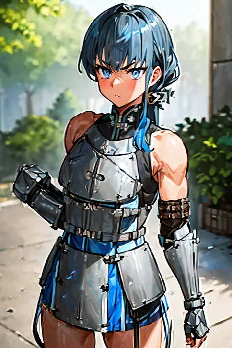 (((gray breastplate armor, chest protector:1.3))),  belt with Pouch, incredibly absurdres, Masterpiece by famous artist, top quality, super fine illustration, hyper detailed beautiful face and eyes, perfect face and perfect eyes, perfect mouth, perfecteyes...