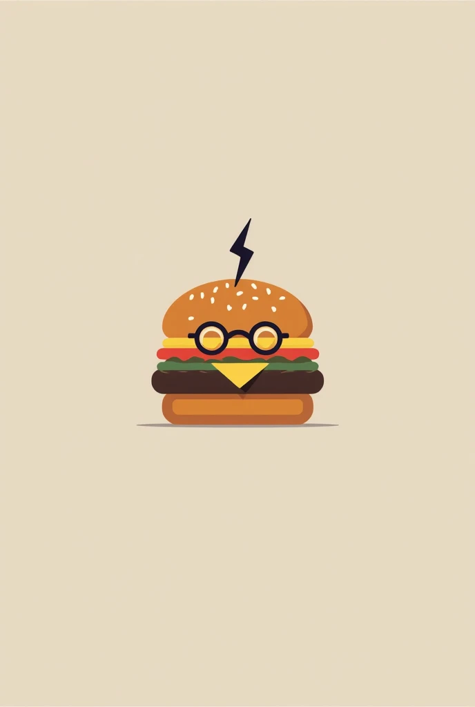 Create a minimalist Harry Potter-themed hamburger logo