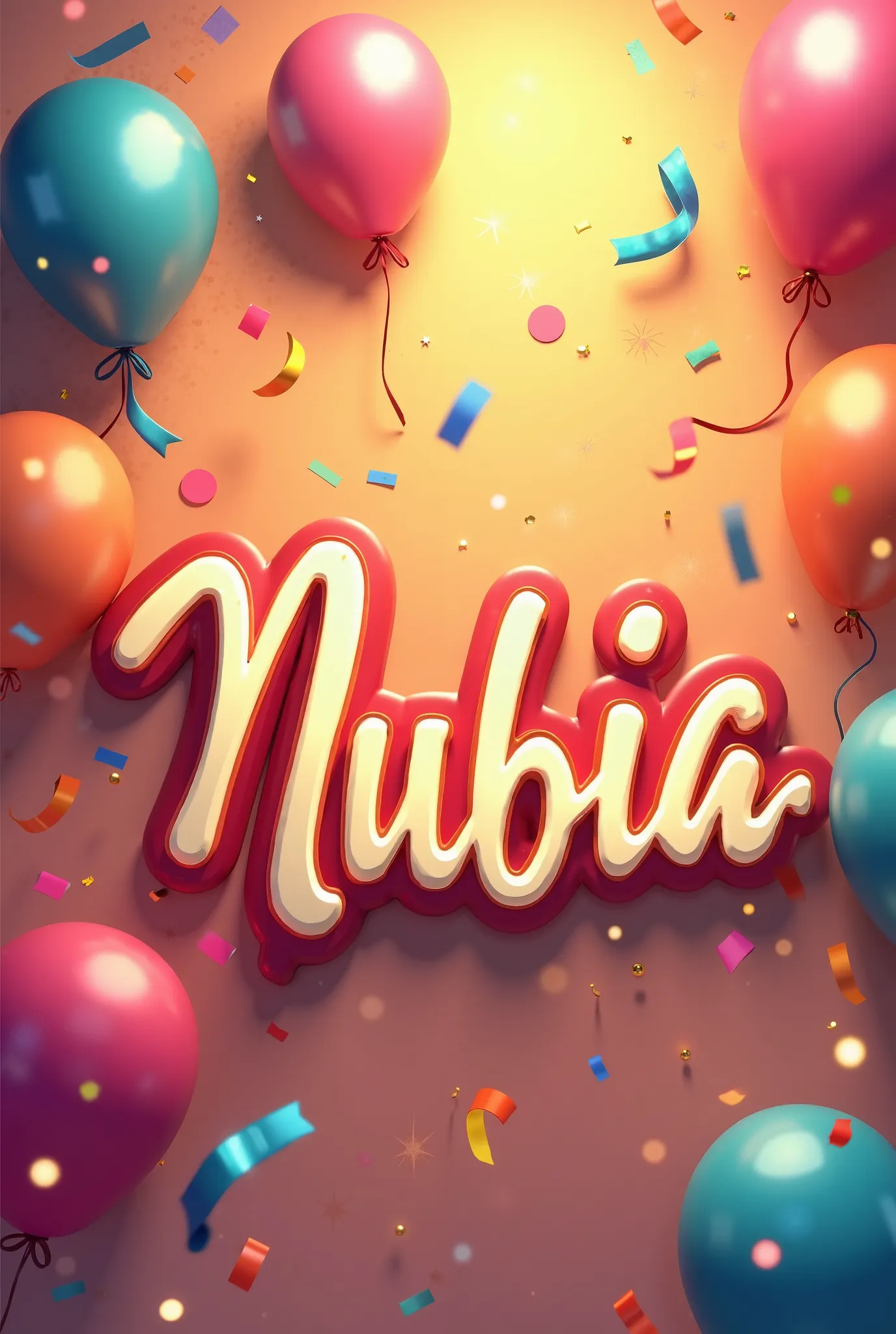 Happy birthday with the name Nubia 
