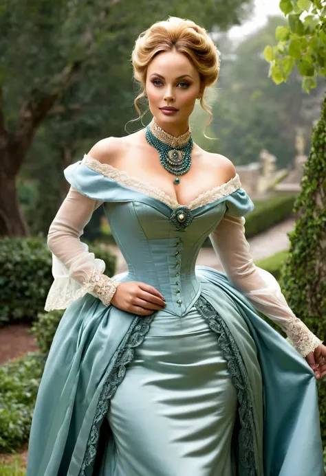 A beautiful Aristacrat goddess with large elegant, hawk-like-nose, who embodies old fashioned class, sophistication, elgance as well as wholesome, natural beauty. curvy, thin-waist, wide-hips, swaying-hips. Laura Vandervoort. Oppulent historically accurate...