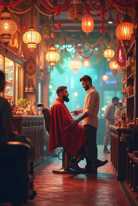 Eid decoration for barber shop