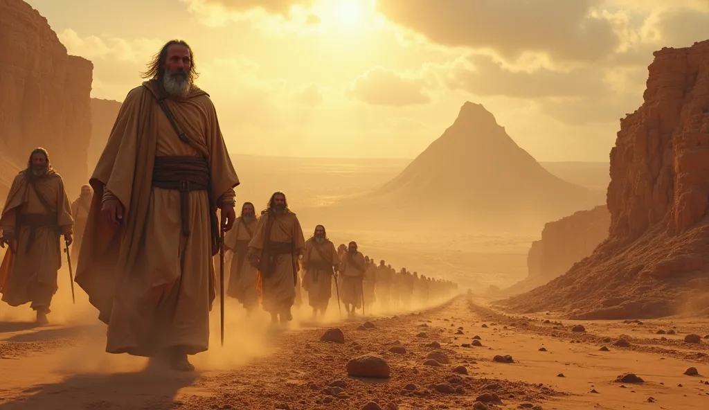 An epic scene of ancient Israel under the leadership of Moses