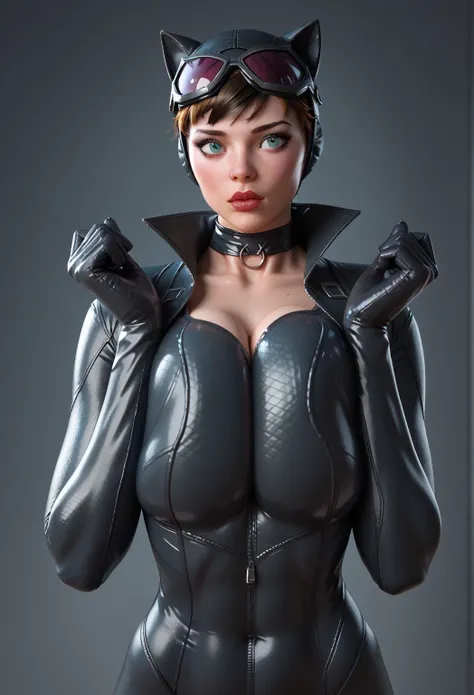 Catwoman,busty, best quality, amazing quality,Minotaur elbow squeeze 