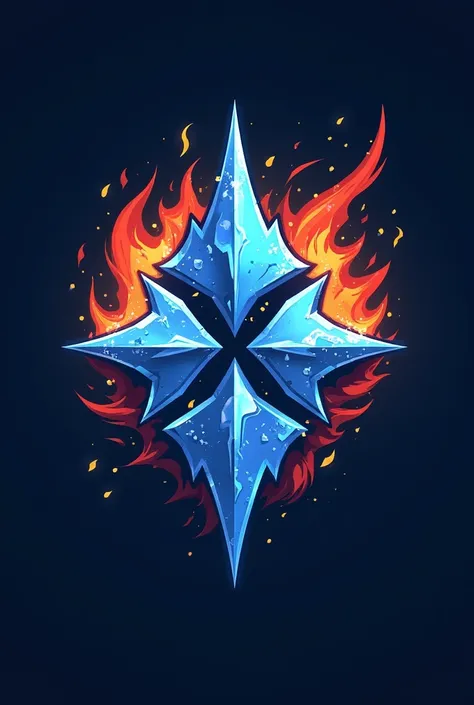 make a cool simple logo for an esport team with a theme “fiery ice”