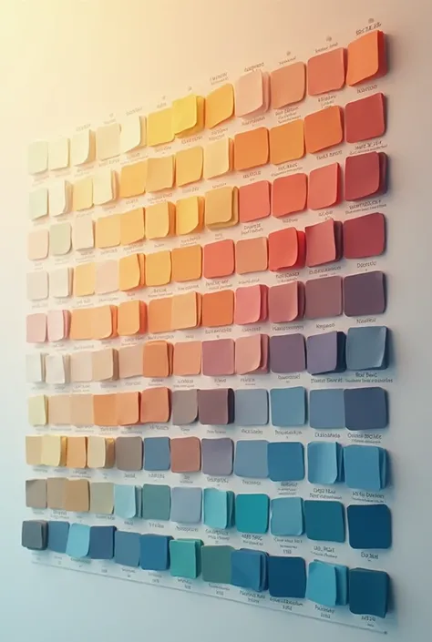 Create a color temperatures scale and paint finishes