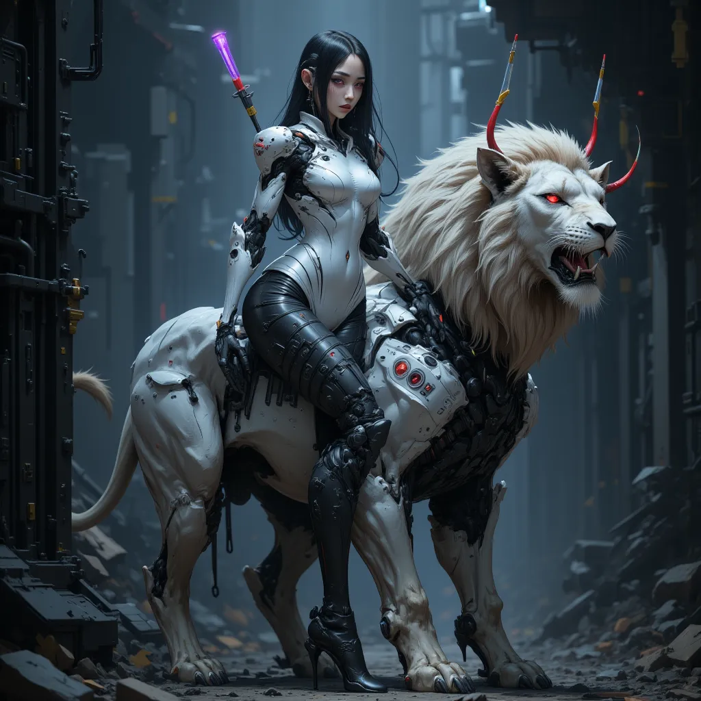 - Main Character, Adult Female "Thailand", Beautiful, Tall, Long Legs, Full of Traditional Tattoos that are clearly visible.

- Wearing a costume ("Full Sexy Armor").
Chest and Thigh Armor are slightly open.
Futuristic Costume Design with perfect details.
...