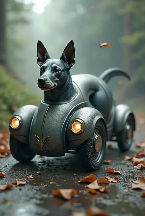 A car turns into a dog