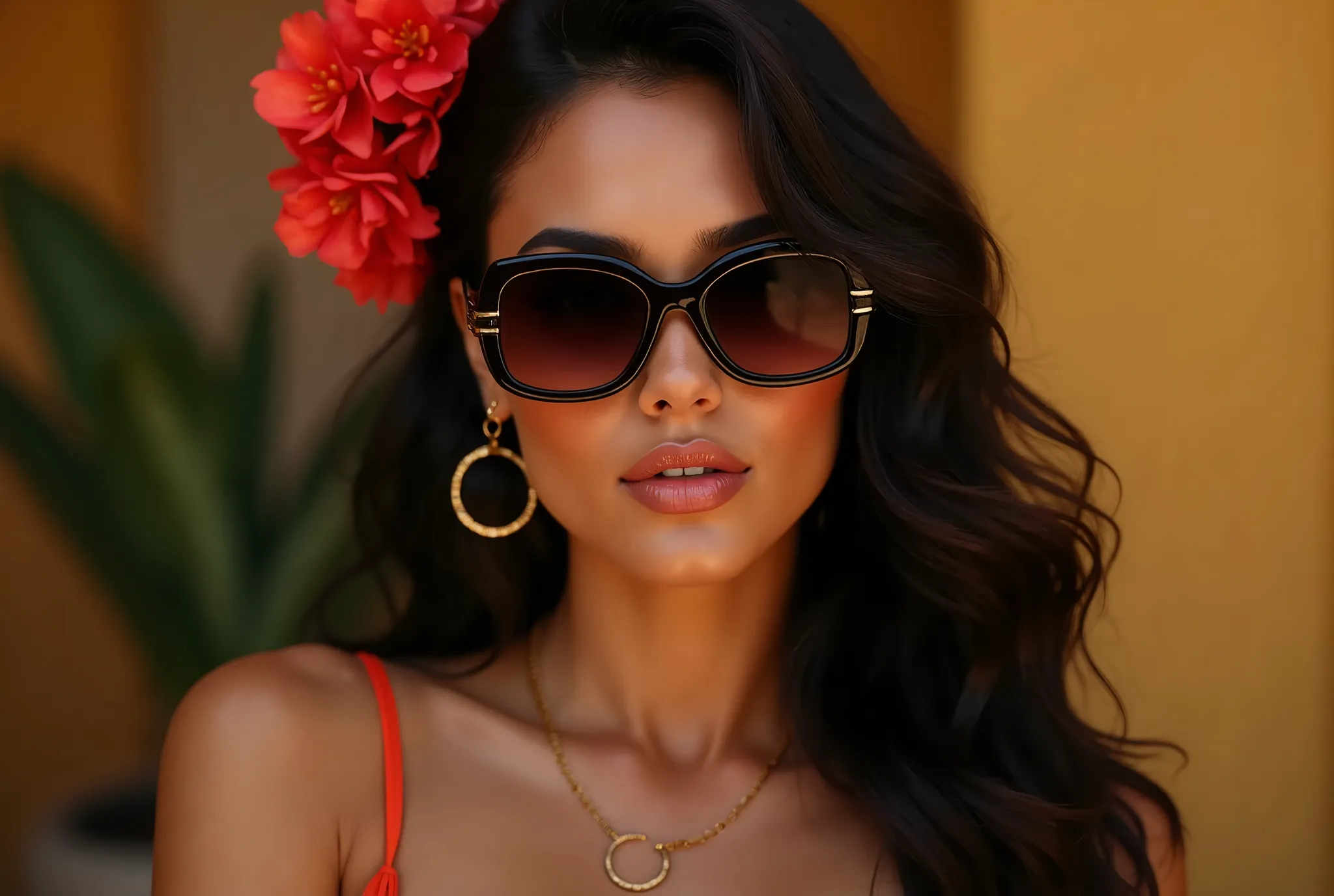 woman, Latin style,sexy with sunglass

