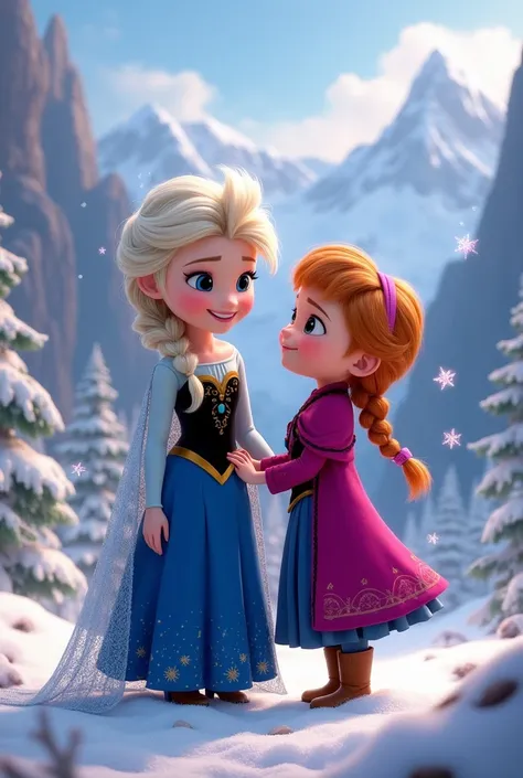 Ana and Elsa as girls