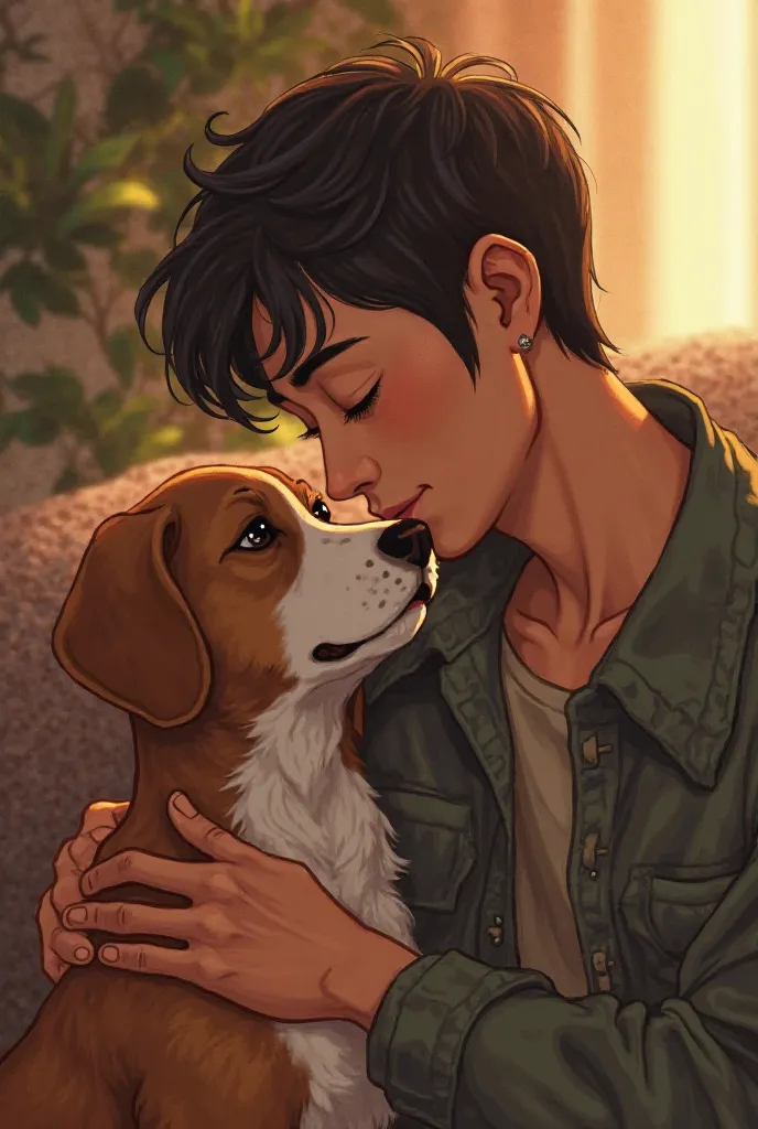 "Bruno." Bruno always stayed with him, comforting him in tough times.