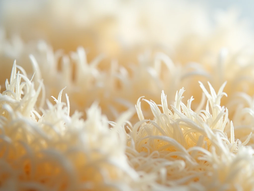 A close-up of traditional Japanese Washi paper with a delicate yet rough surface, visible long paper fibers, and an organic handmade texture. The light, natural fibers create a unique artistic depth. 