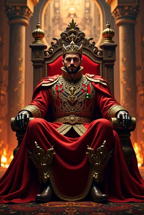 He was portrayed by a very, very handsome king in his castle on the throne. He has great prestige 