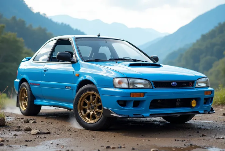 Subaru old Impreza,  color: Sky Blue 