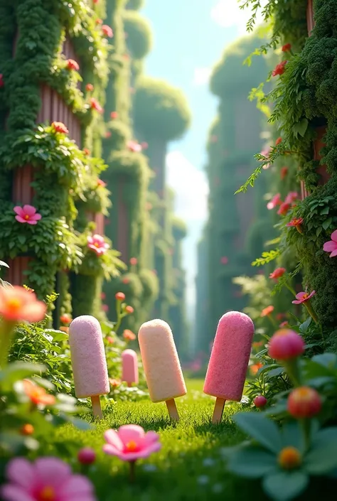 theme #5 ODS 13 Vertical gardens with ice cream popsicles  