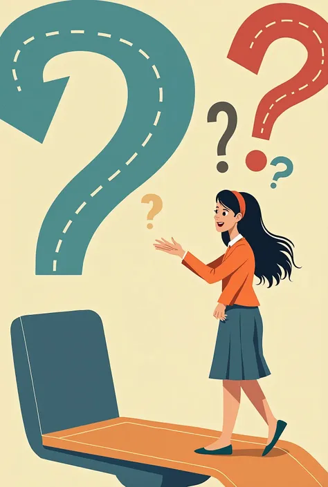 Please create an image for a poster to represent the logo One diploma, many careers, similar to the following: https://www.shutterstock.com/image-illustration/young-woman-confusing-choice-paths-2230698805