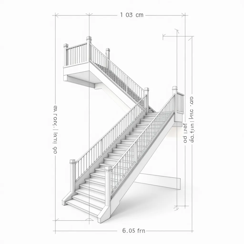 "Generate a highly detailed architectural stair drawing in ArchiCAD 21 style, including a ground and first-floor stair plan at a 1:50 scale, two sectional views, a balustrade detail (1:10 scale), and precise stair tread & riser details (1:10 scale). The de...