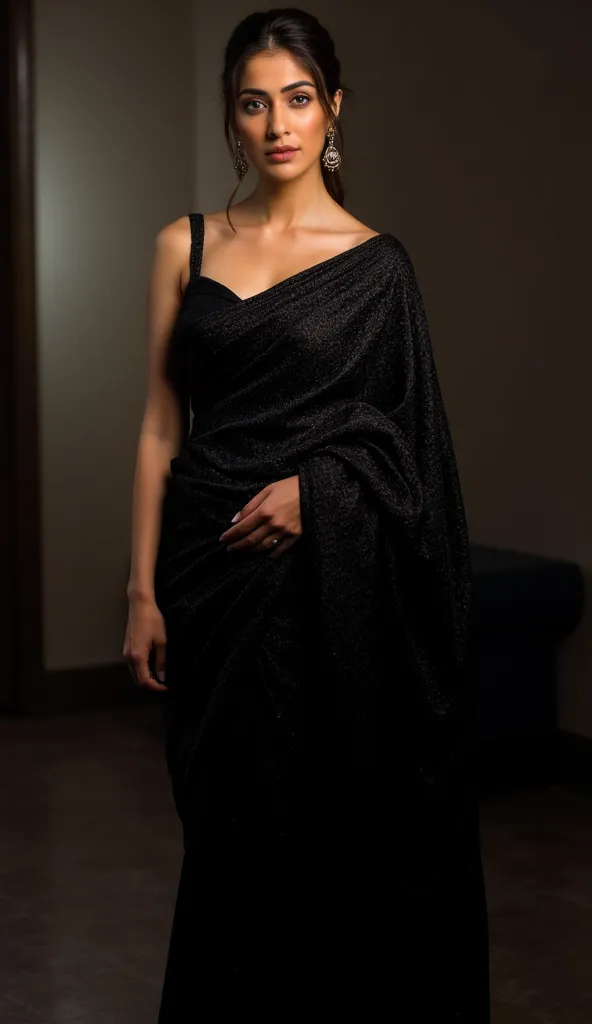 In black saree 