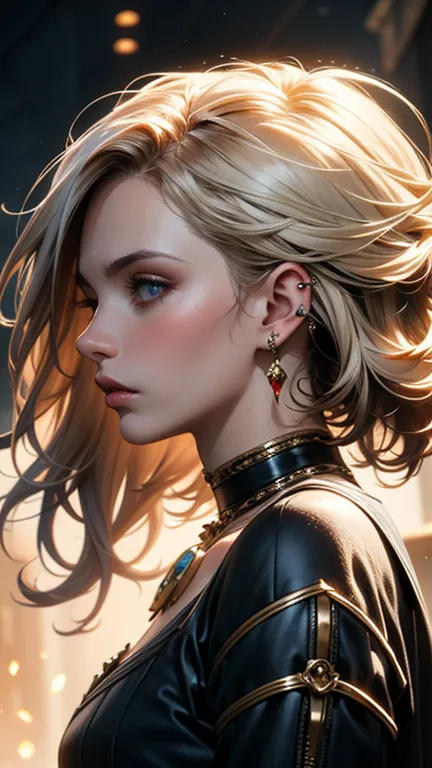 a beautiful white-haired girl, detailed face, piercing blue eyes, elegant profile, cinematic lighting, dramatic atmosphere, highly detailed, photorealistic, digital art, fantasy, concept art, vibrant colors, chiaroscuro