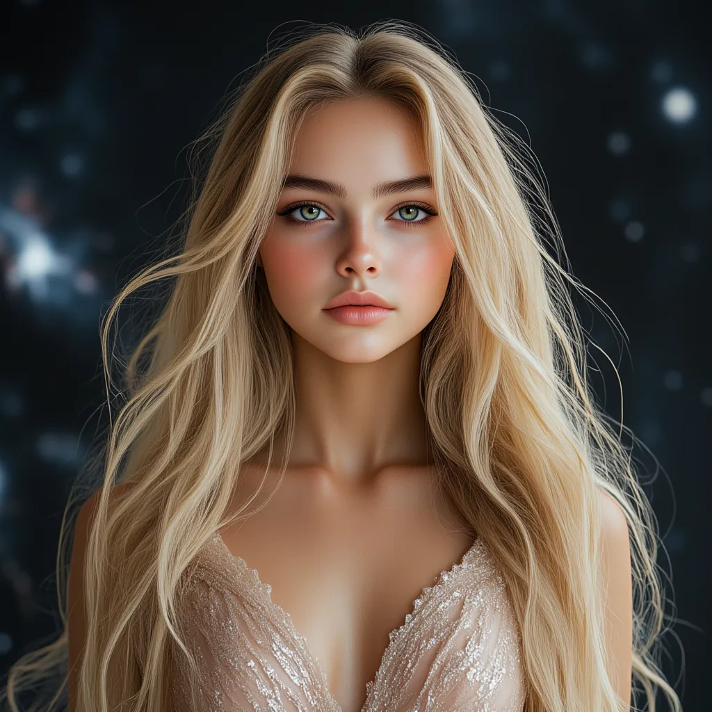 （  top quality。  highest resolution。  super realistic photo 。16k。 ） There is a beautiful woman with super long hair.。 More beautiful than a beautiful actress。  beautiful young women。 A stunningly beautiful face。 she has a beautiful and wonderful face like ...