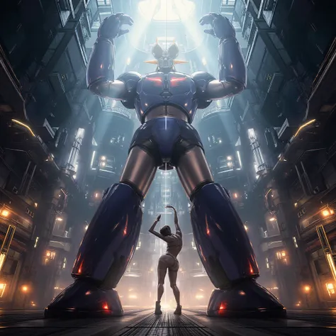 The remodeled Mazinger Z is a completely naked goddess Android mecha robot Aphrodite ,  stands 100 meters high ahead .   is built with modern materials such as steel ,   Carbon Fiber  ,   Other industrial elements are also visible  ,  Just like the real th...