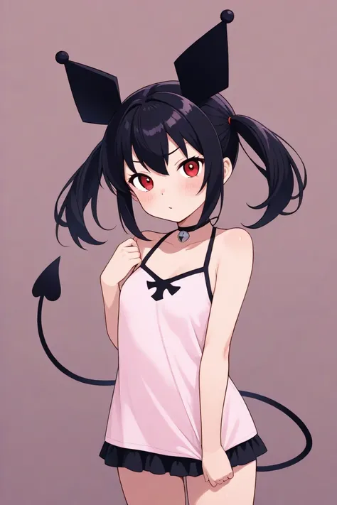 Cute anime girl as Kuromi. 