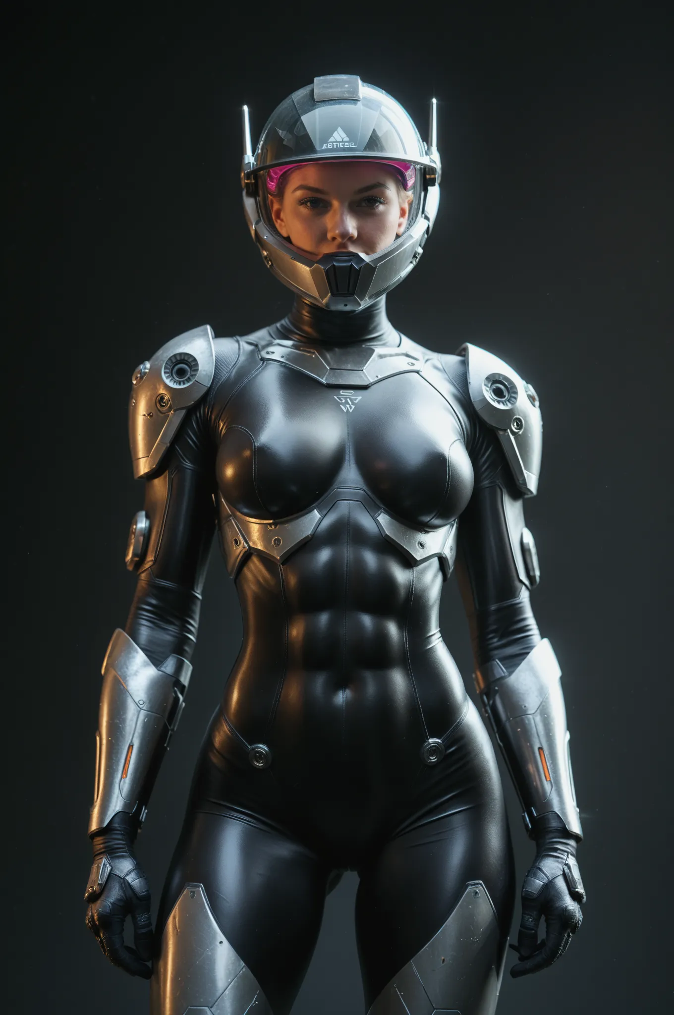 (date:20250219, By:Joulios) (1 girl, solo, mutre body, muscular female, bio technology Artificial muscle armor, helmet, visor, bodysuit, stealthtech, cutting edge, sleek angular armor, sexy bodysuit, skin tight, realistic ultra details) naked, nude, nsfw,