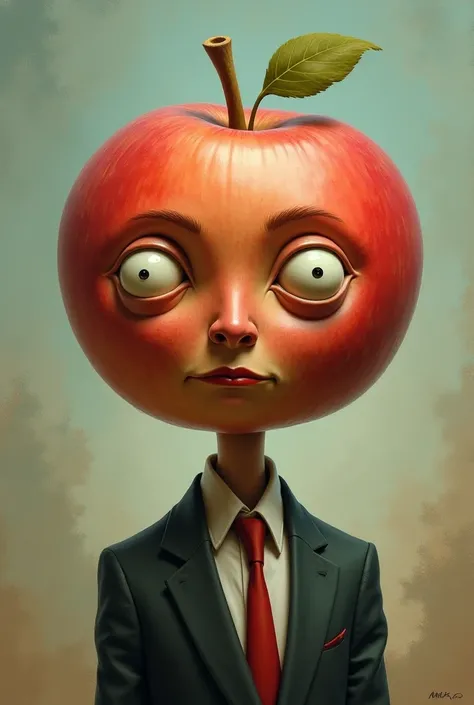 The man with the apple head 