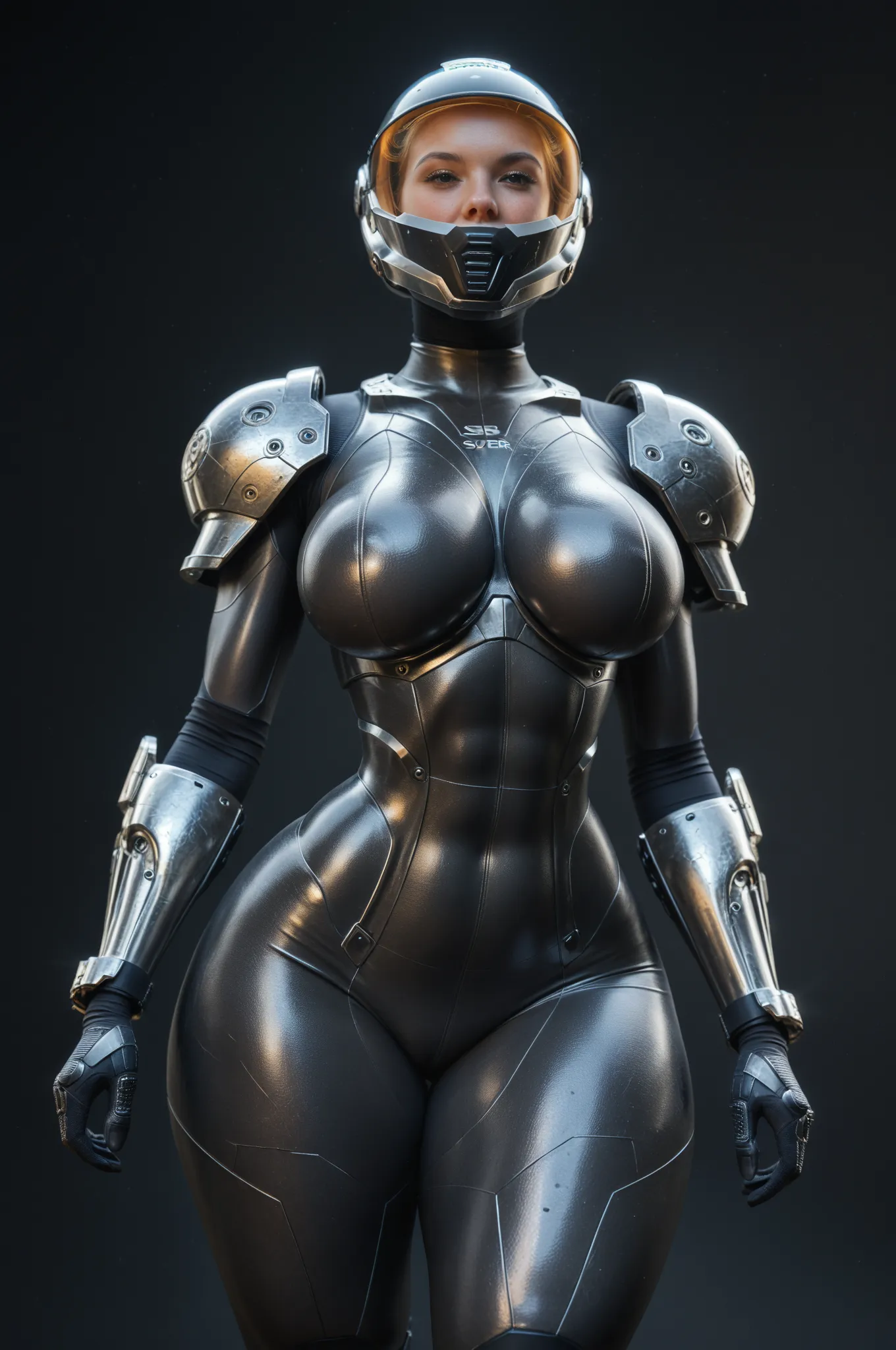 (date:20250219, By:Joulios) (1 girl, solo, mutre body, muscular female, bio technology Artificial muscle armor, helmet, visor, bodysuit, stealthtech, cutting edge, sleek angular armor, sexy bodysuit, skin tight, realistic ultra details)((Anatomically Perfe...